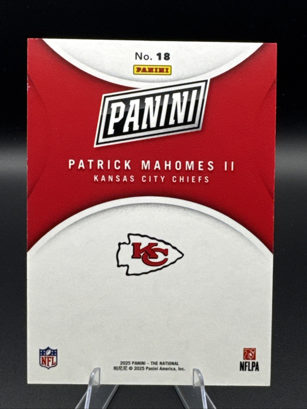 2025 The National Silver Pack Lightning Spokes #18 Patrick Mahomes 24/25 Chiefs