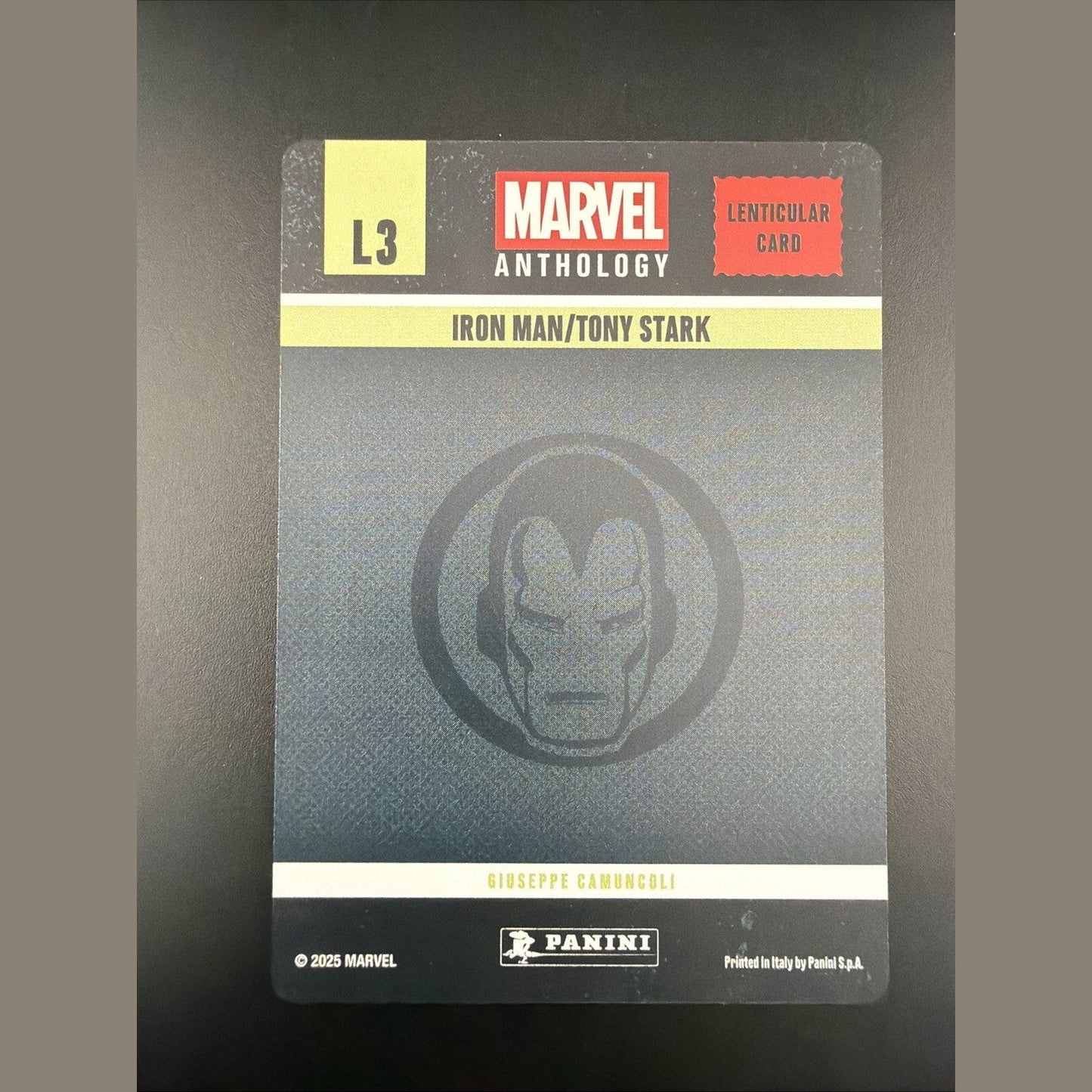 Iron Man Lenticular Hologram 2025 Panini Marvel Anthology L3 Tony Stark Avengers