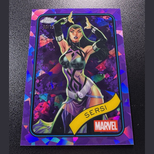 2025 Topps Marvel Comics Chrome Sapphire #77 Sersei PURPLE SAPPHIRE /15