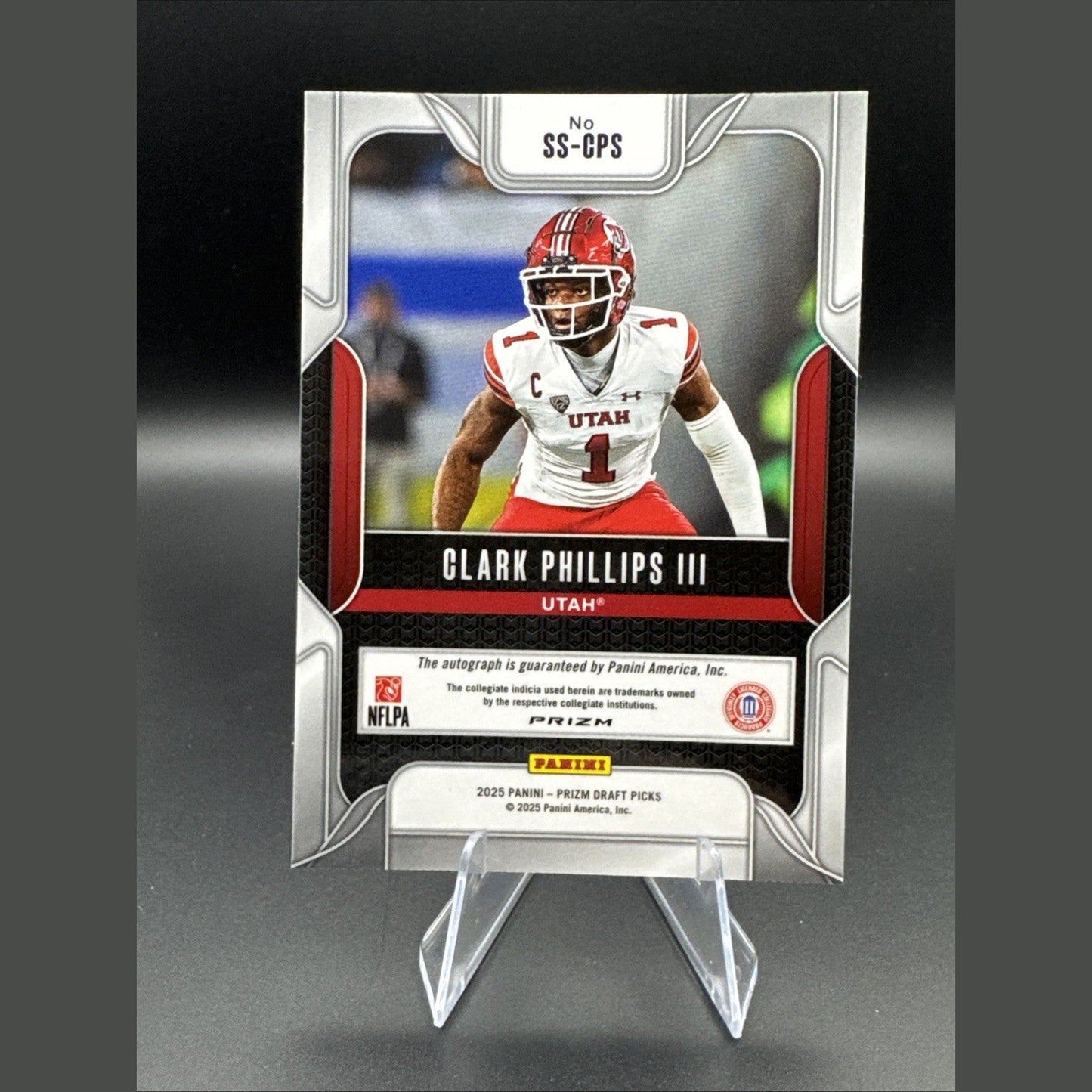 2025 Prizm Draft Picks Football Clark Phillips Sen. Signatures Green SS-CPS