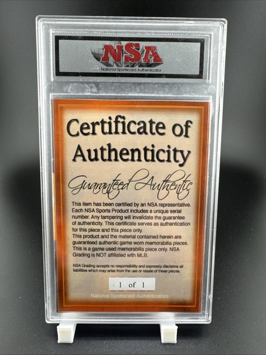 Derek Jeter Alex Rodriguez Mariano Rivera NSA Cut Game Used Triple Jersey Card