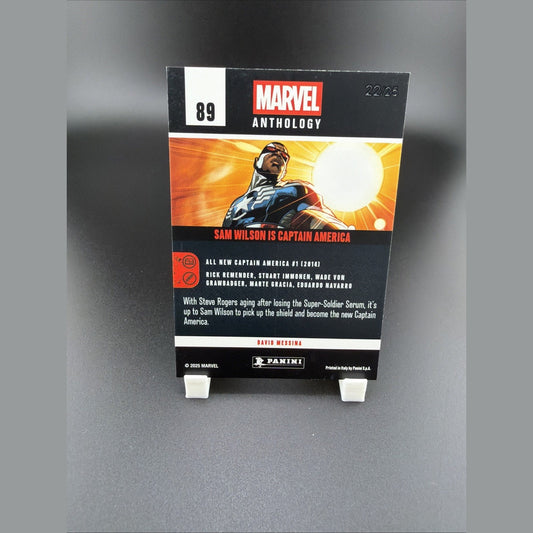2025 Panini Marvel Anthology Sam Wilson Is Captain America Marble Holo /25 #89