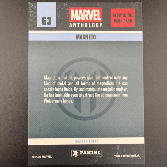2025 Panini Marvel Anthology - Glow in the Dark - Magneto - G3
