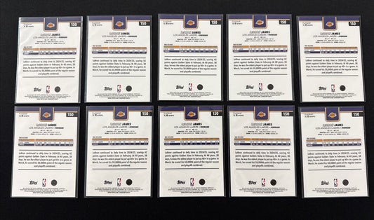 Topps 2025-26 LeBron James #150 LA Lakers Flagship Set NBA Basketball 10x lot
