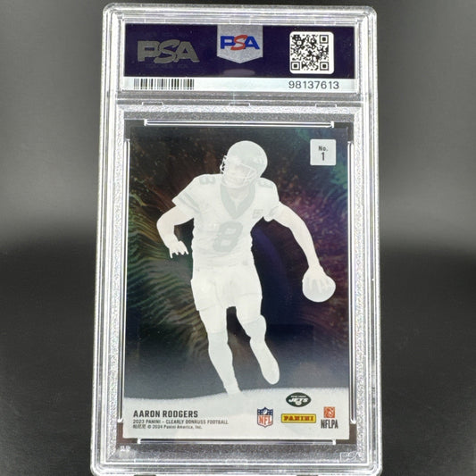 2023 Clearly Donruss Aaron Rodgers #1 Night Moves PSA 10