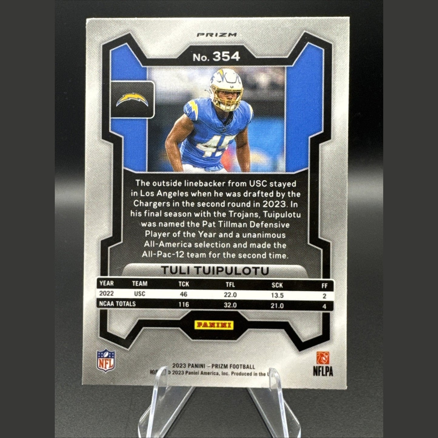 2023 Panini Prizm Tuli Tuipulotu Green Pulsar #354 RC
