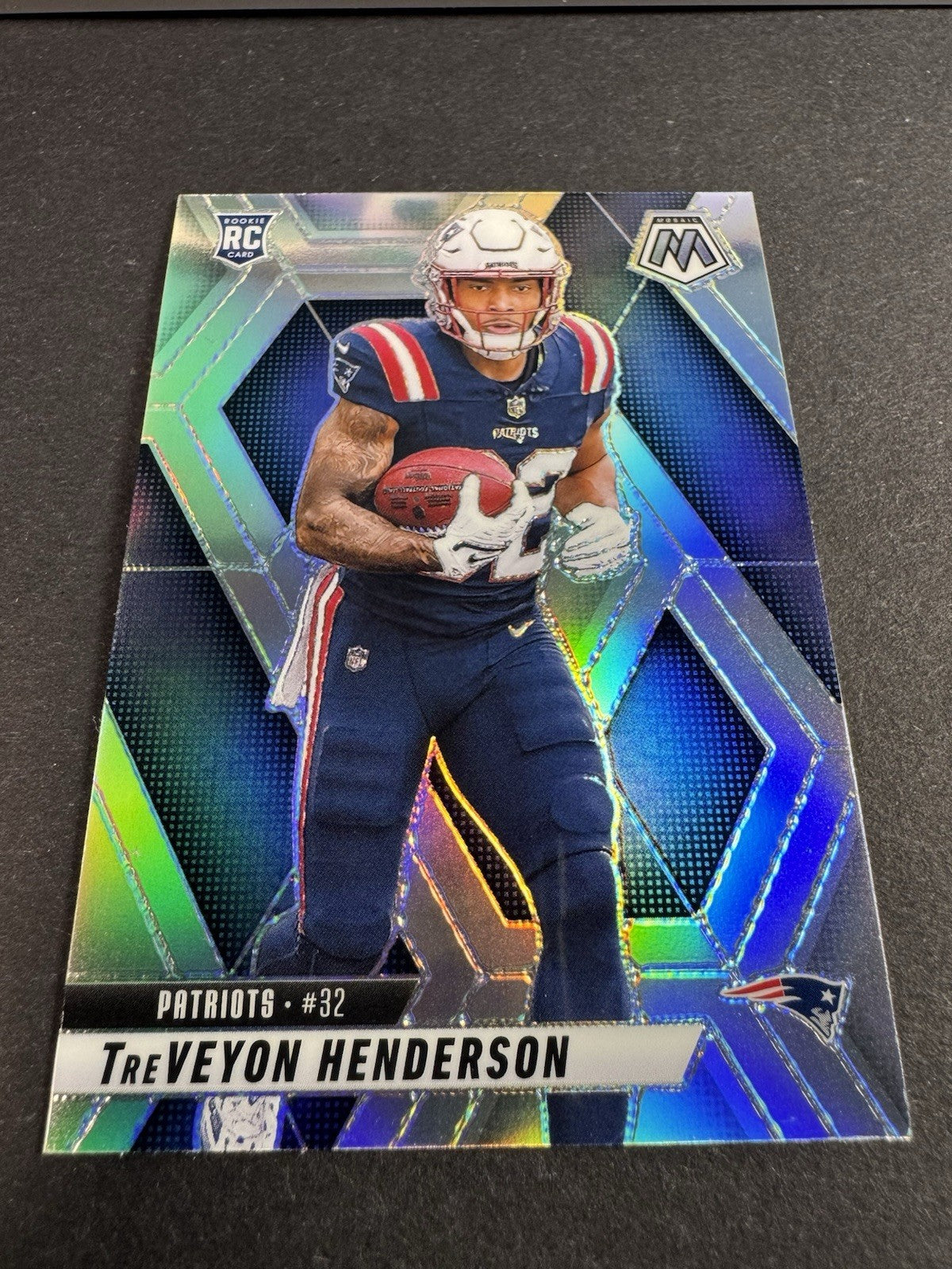 Treveyon Henderson 2025 Panini Mosaic Silver Prizm RC Rookie #325 TRUE SILVER