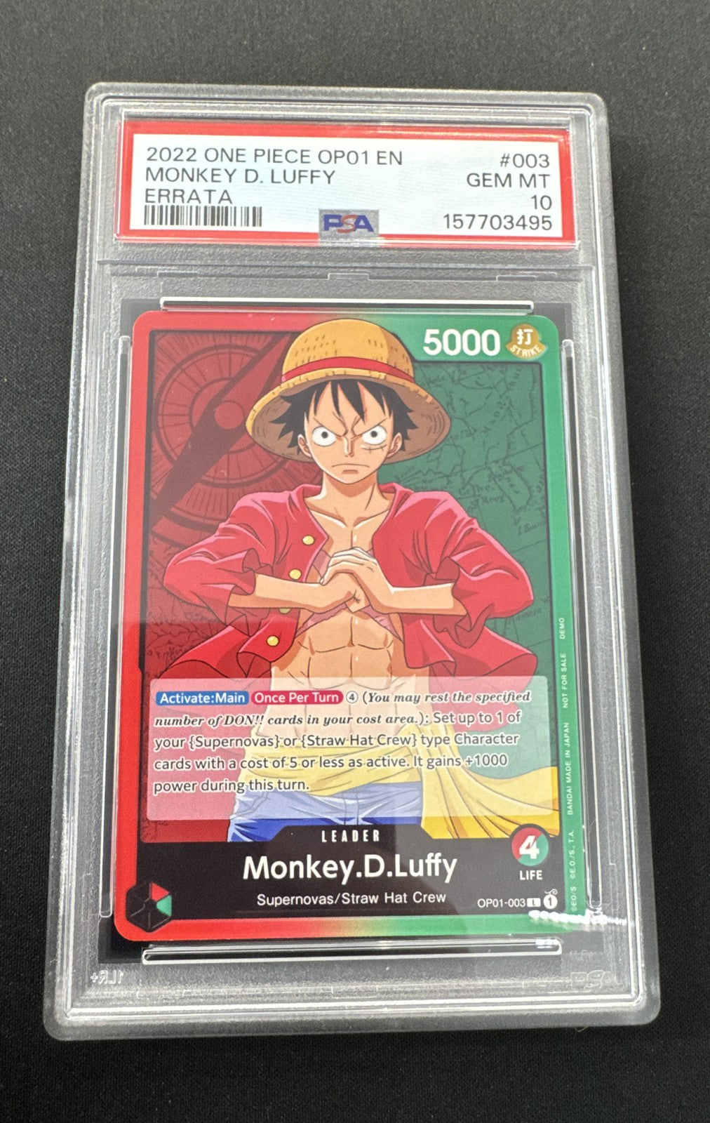 Monkey.D.Luffy (003) OP01-003 Romance Dawn Regular