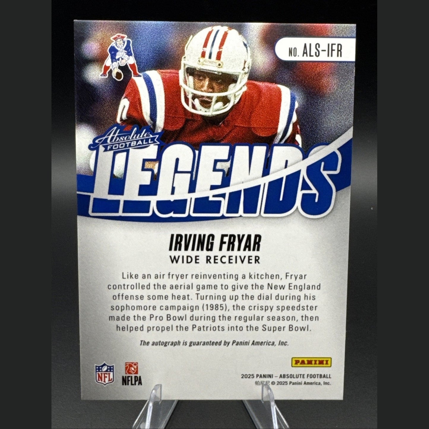 2025 Panini Absolute Legends Irving Fryar Autograph #ALS-IFR #10/199