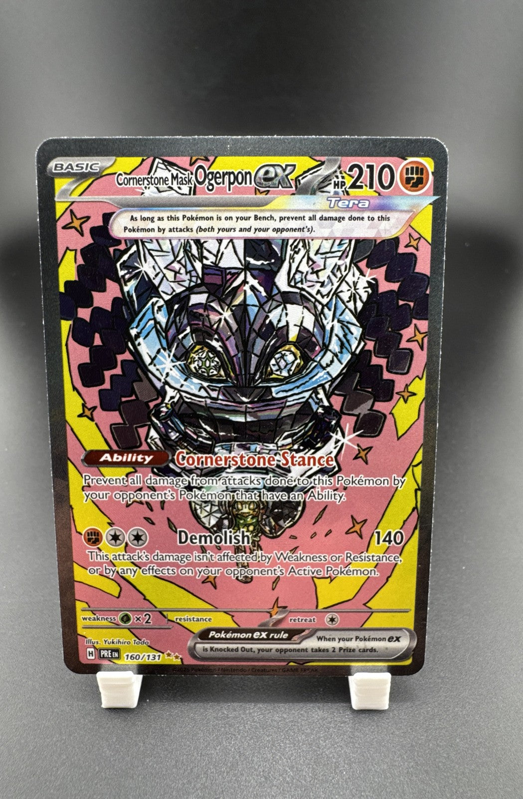 pokemon ogerpon card Pokemon Cornerstone Mask Ogerpon ex 160/131 Sv: Prismatic Evolutions H –  Nation of Cards