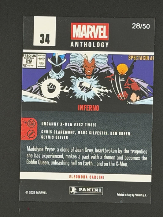 Marvel Anthology Panini - X-Men: Inferno 34 Mirror Holo /50 Mr Sinister / Pryor