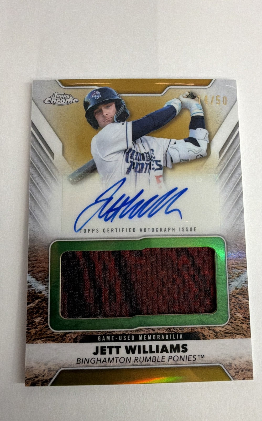 2025 Topps Pro Debut - Pro Debut Jumbo Relic Autographs Jett Williams /50