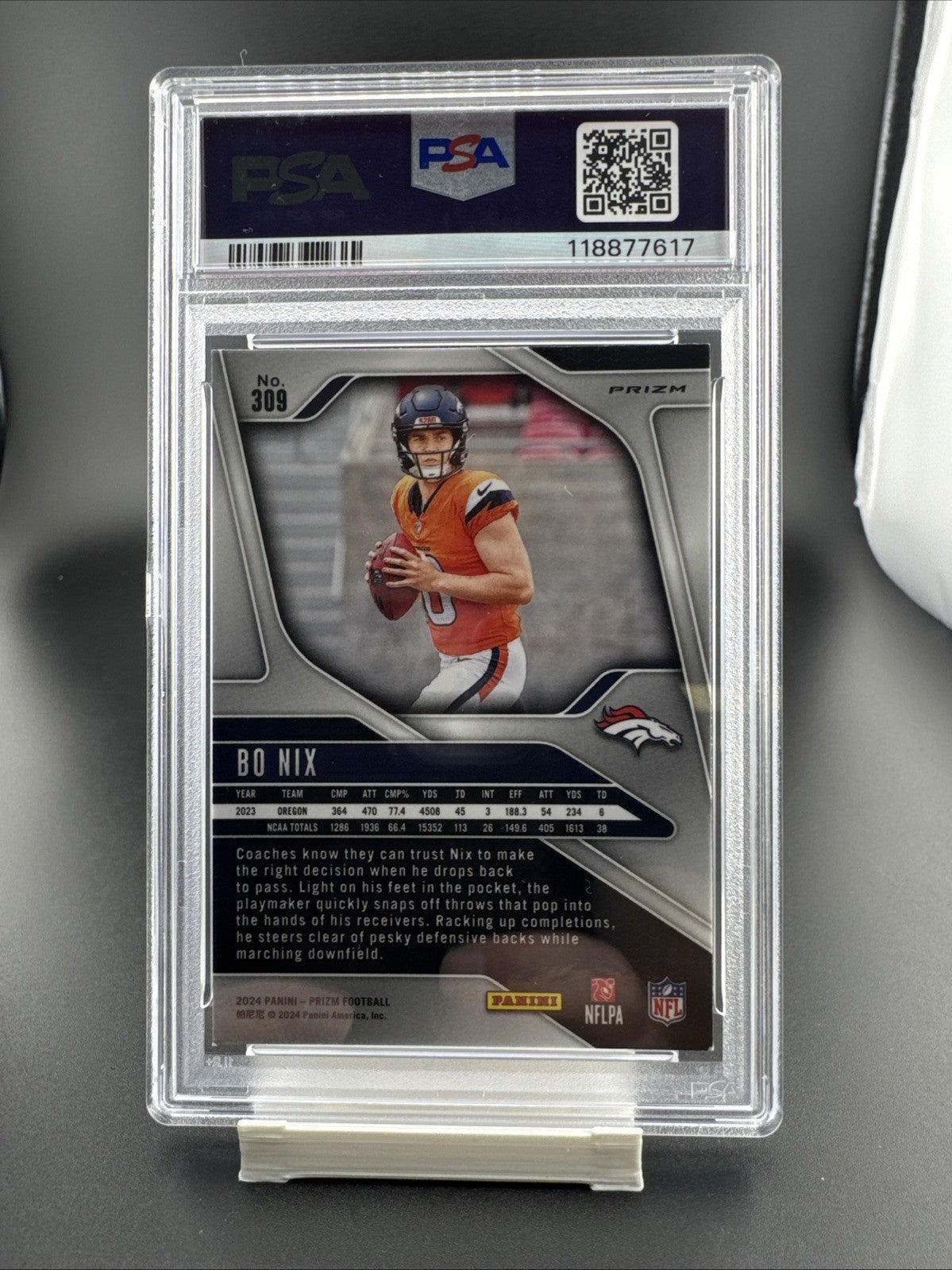 2024 PANINI PRIZM BO NIX GREEN PULSAR ROOKIE CARD PSA 8