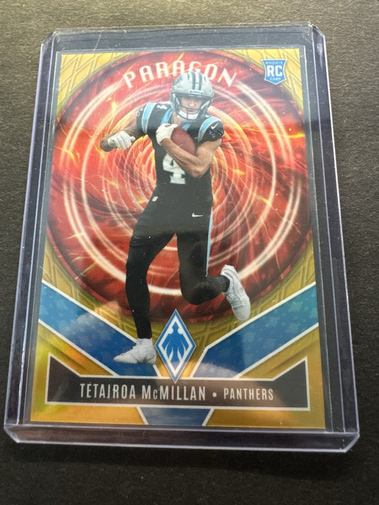 Tetairoa McMillan 2025 Panini Phoenix Paragon Gold /10 #16 Panthers RC