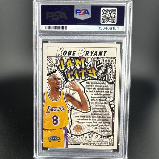 1997 Ultra Kobe Bryant Jam City PSA 9 #18 Los Angeles Lakers