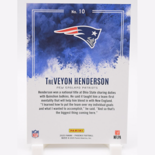 2025 Panini Phoenix- TreVeyon Henderson Color Blast RC Case Hit SSP #10 Patriots