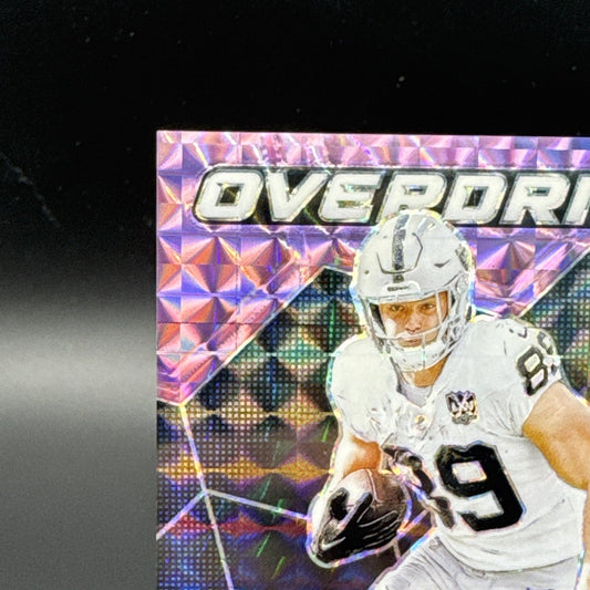 2025 Mosaic Brock Bowers 44/49 Purple Prizm Overdrive #9 Raiders SP