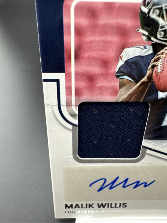 2022 Donruss #RPA-3 Malik Willis Rookie Phenom Jersey Autographs #/99