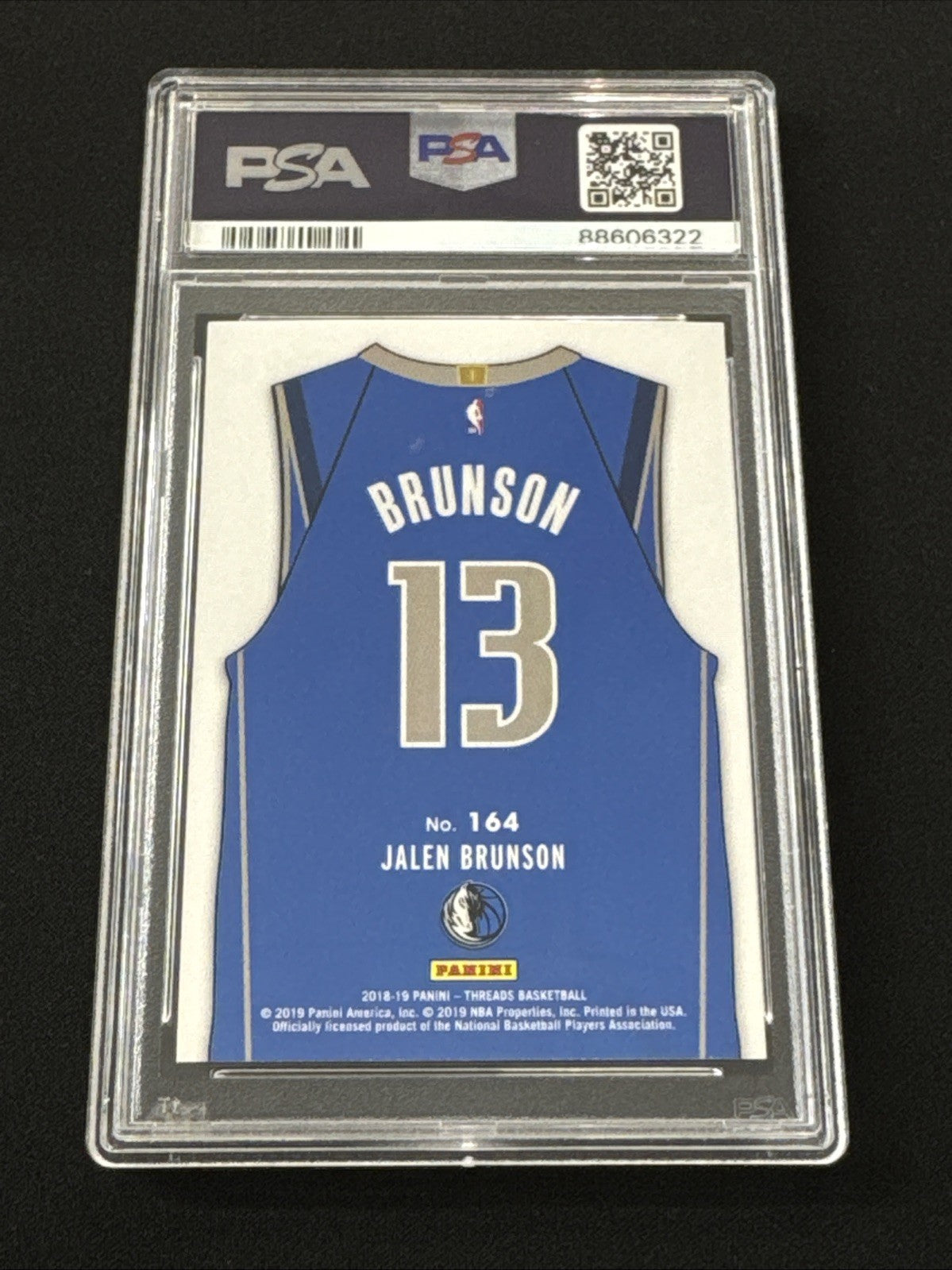 2018-19 Panini Threads Jalen Brunson RC #164 PSA 10 Gem Mint Knicks Star 🔥👀