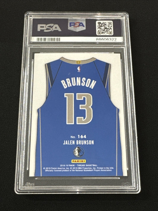 2018-19 Panini Threads Jalen Brunson RC #164 PSA 10 Gem Mint Knicks Star 🔥👀