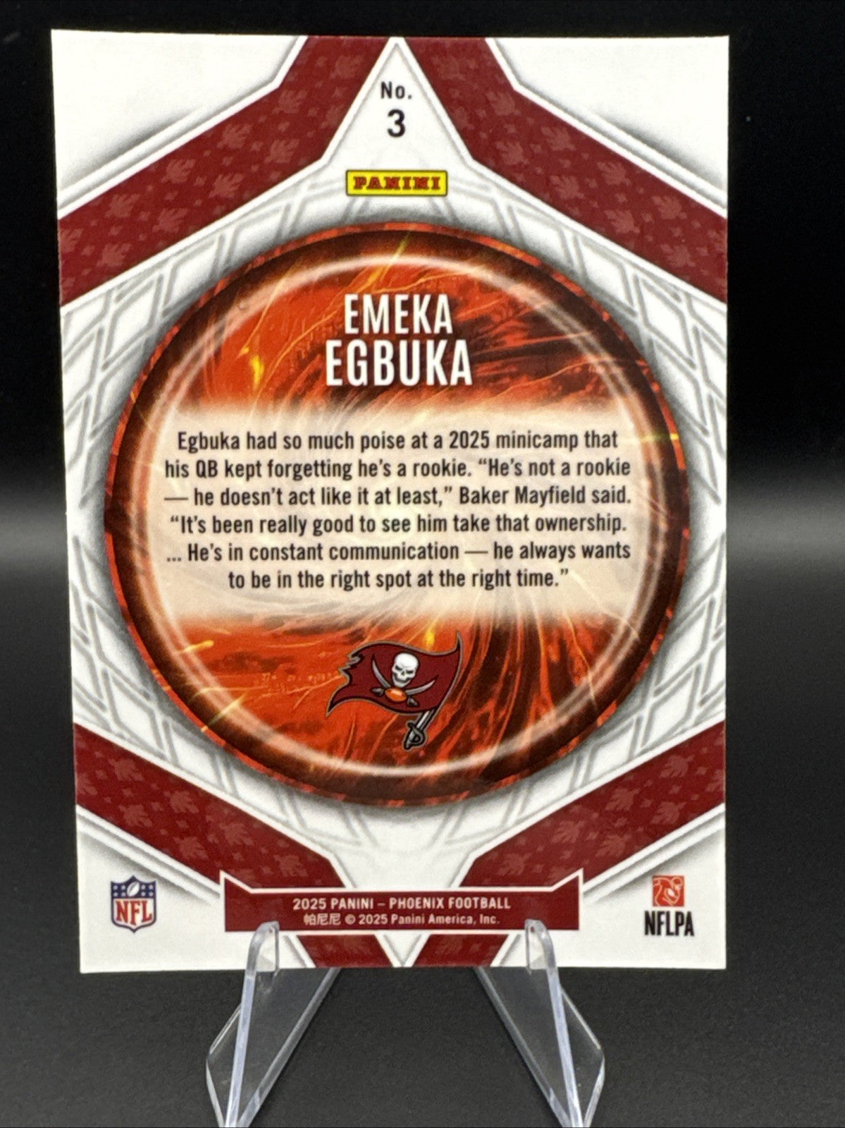 Emeka Egbuka 2025 Panini Phoenix Paragon Silver RC #3 Buccaneers