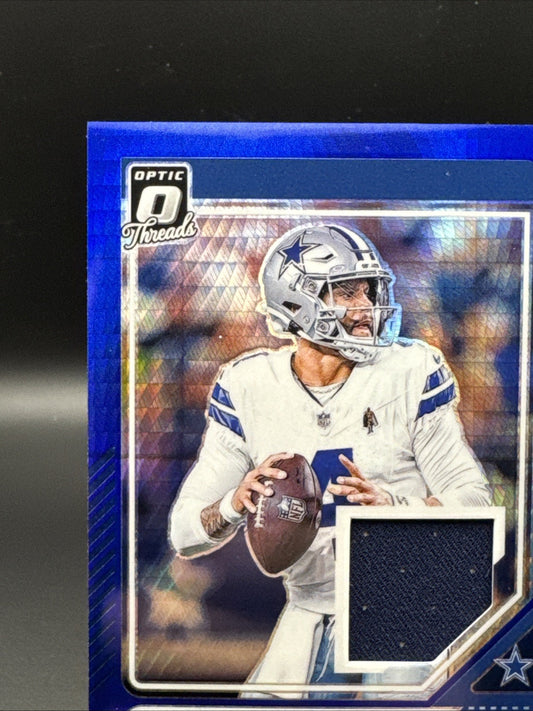 2024 Panini Donruss Optic Dak Prescott Threads Blue Hyper Jersey Relic #DTB-DPT