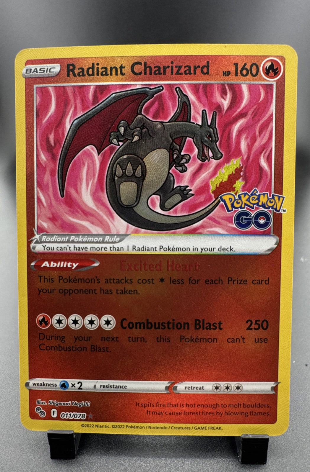 Radiant Charizard 011/078 Pokémon GO Holo – Nation of Cards