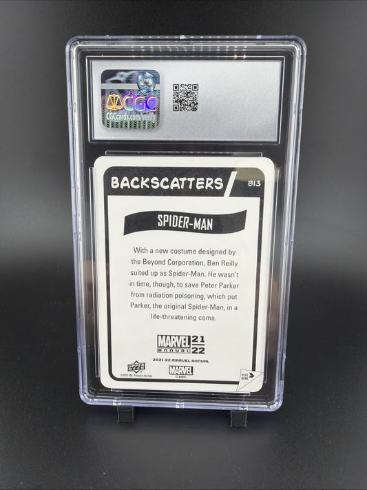 2023 UD MARVEL ANNUAL BACKSPLATTERS #B13 SPIDER-MAN CGC 10 GEM MINT