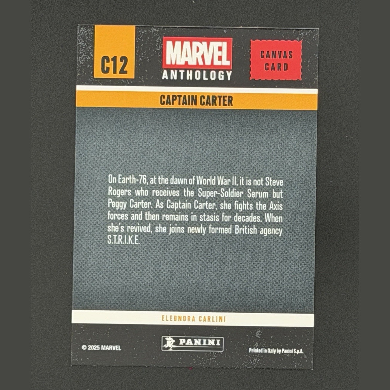 Captain Carter Canvas 2025 Panini Marvel Anthology C12 | Avengers America