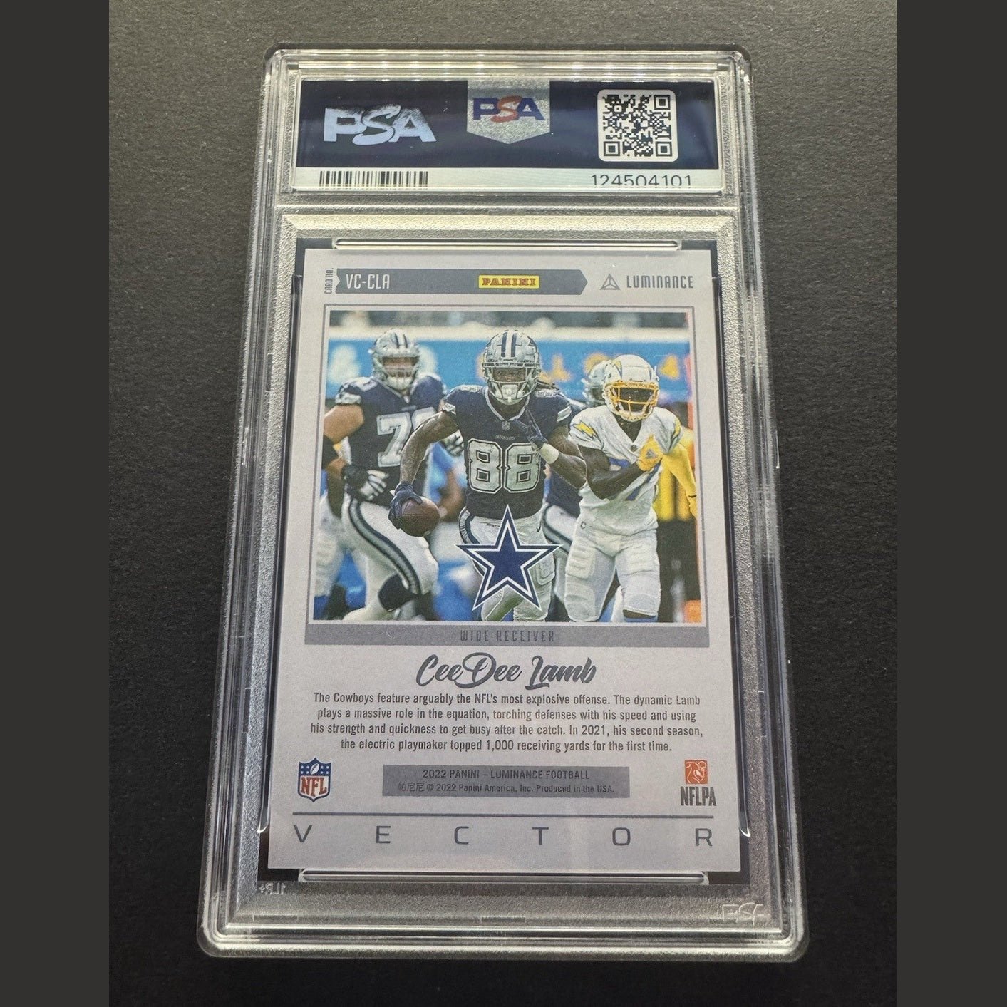 2022 Luminance Ceedee Lamb Vector #vccla Cowboys Case Hit SSP PSA 9 POP 4