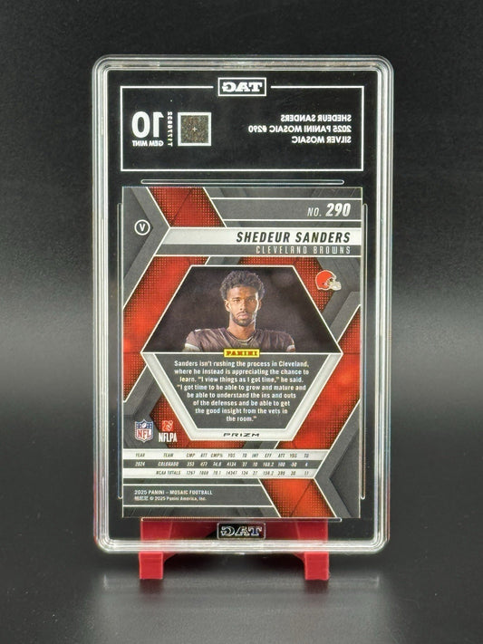 SHEDEUR SANDERS 2025 MOSAIC ROOKIE VARIATION SILVER MOSAIC BROWNS RC Q2682