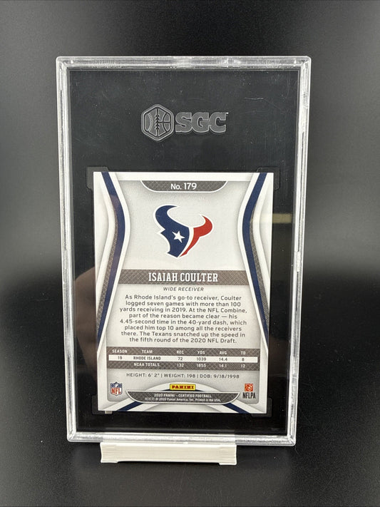 2020 PANINI CERTIFIED 179 ISAIAH COULTER MIRROR PURPLE /10