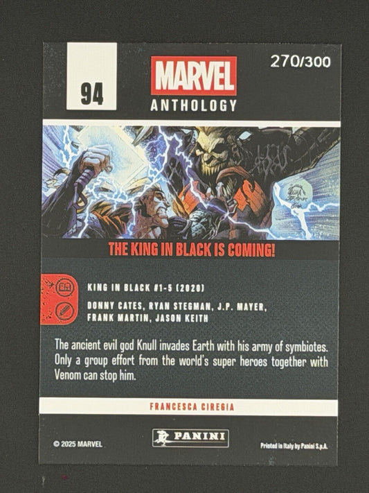 2025 Panini Marvel Anthology King In Black Is Coming Sparkle Holo /300 94