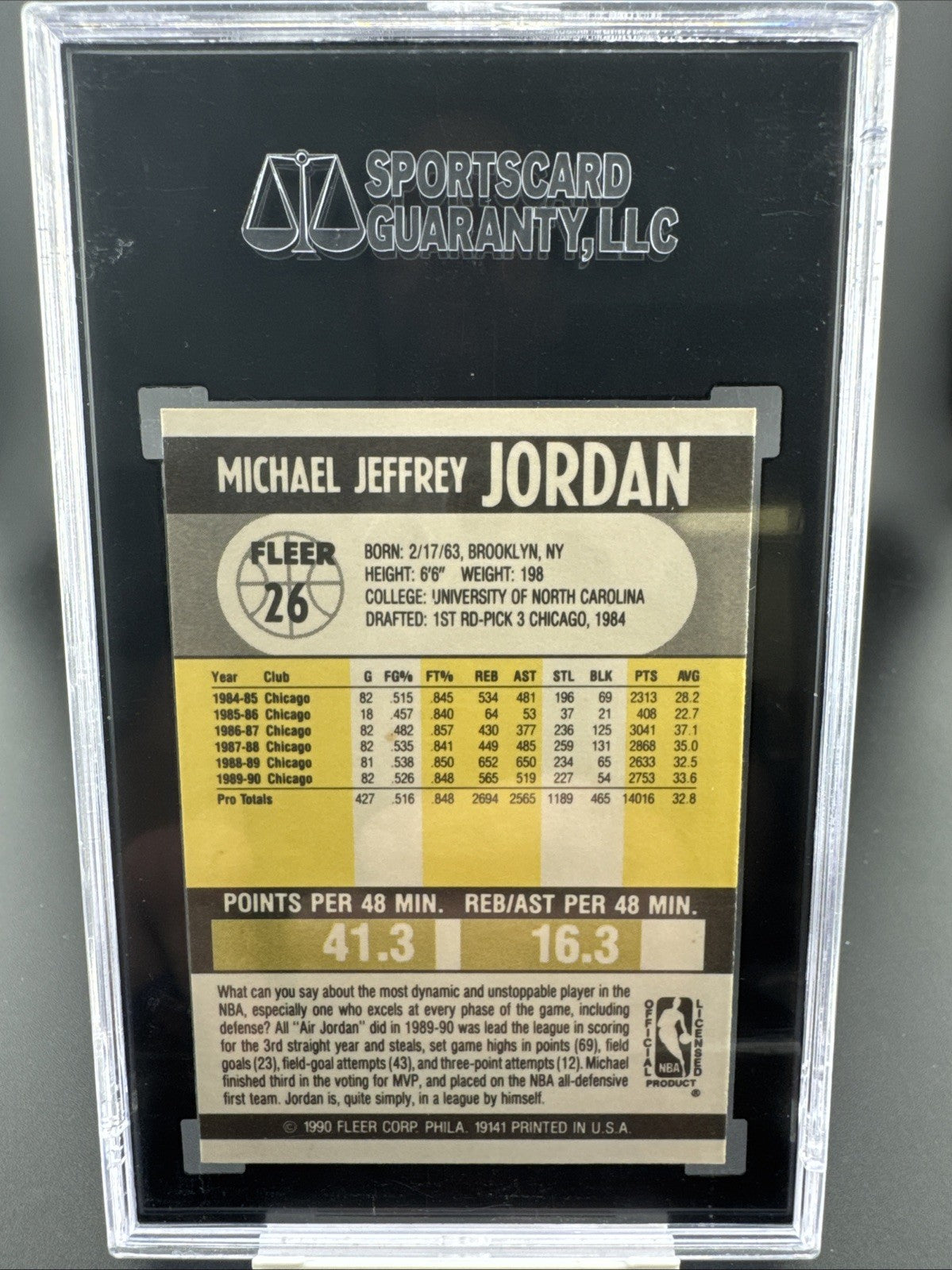 1990-91 Fleer Michael Jordan #26 SGC 9