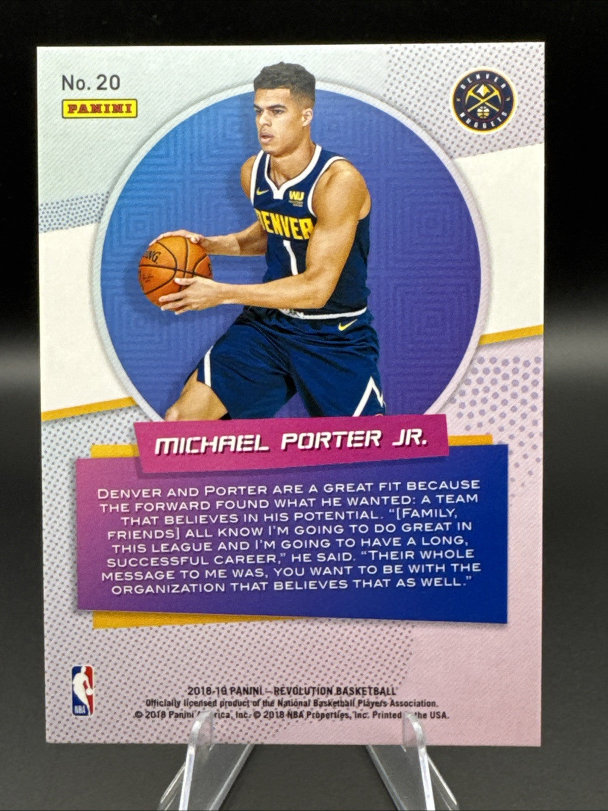 Michael Porter Jr. 2018-19 Panini Revolution Basketball Refractor Rookie Card RC
