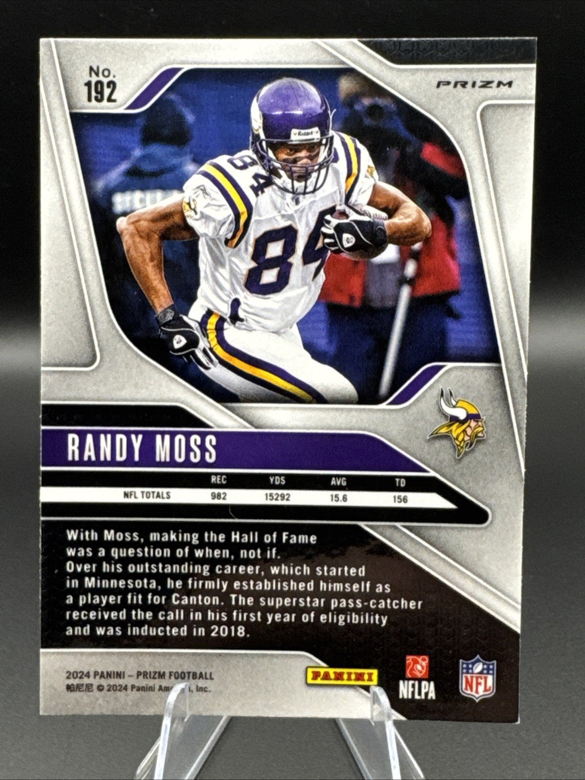 2024 Panini Prizm - Silver Prizm #192 Randy Moss
