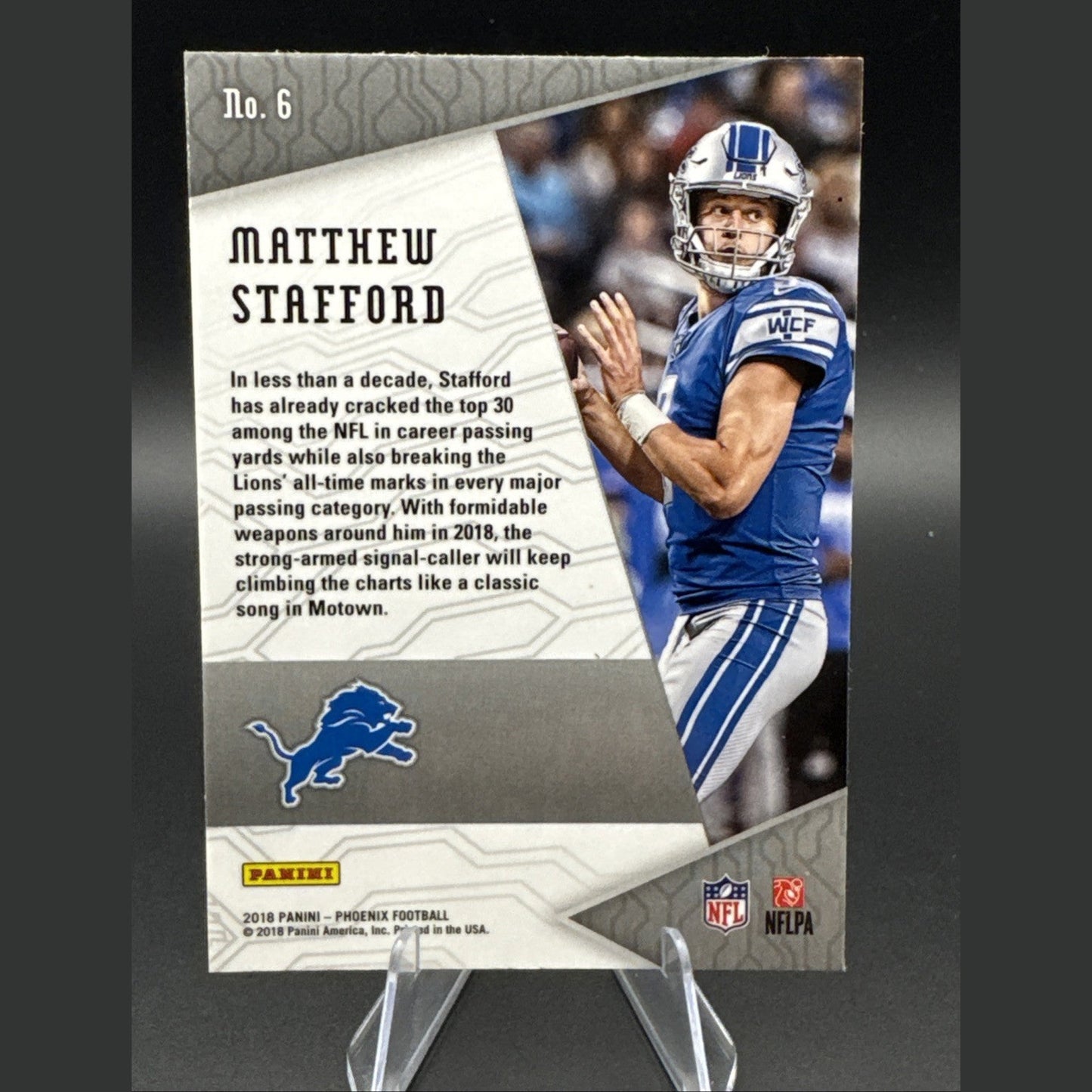 2018 Matthew Stafford Panini Phoenix QB Vision #6