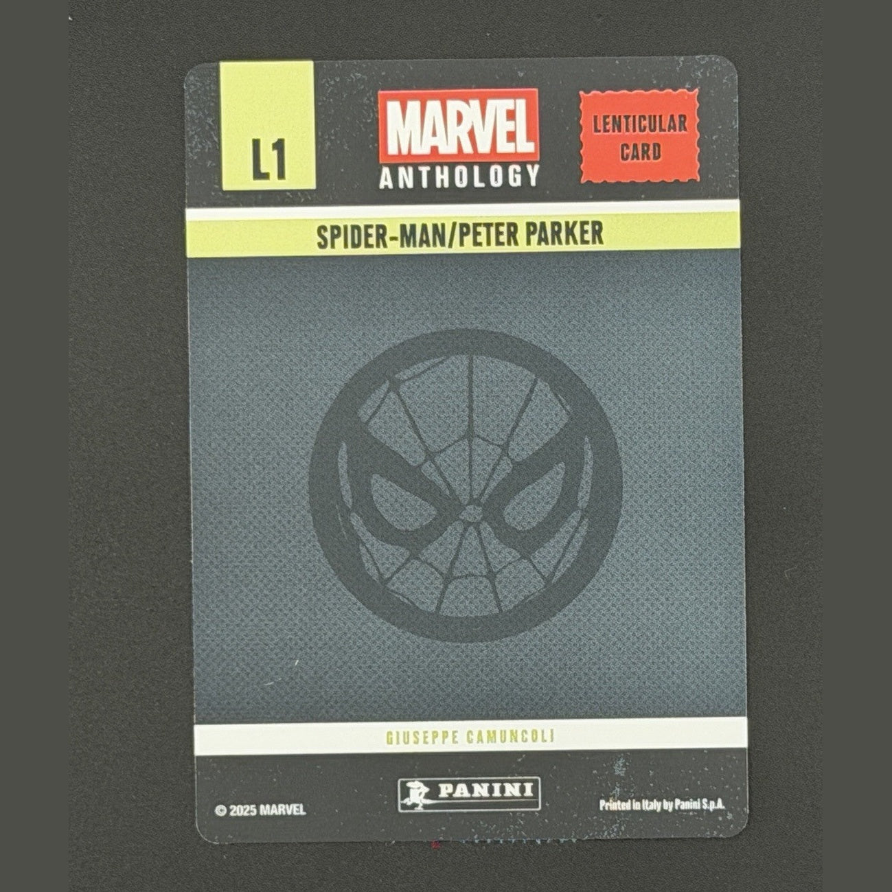 Spider-man Lenticular Hologram 2025 Panini Marvel Anthology L1 Peter Parker