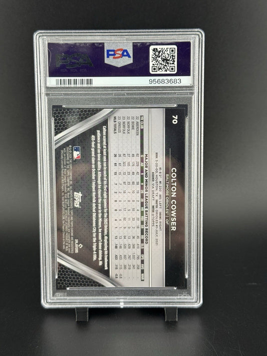 2024 Topps Chrome Black COLTON COWSER Gold Mini Diamond Refractor #70 /50 PSA 10