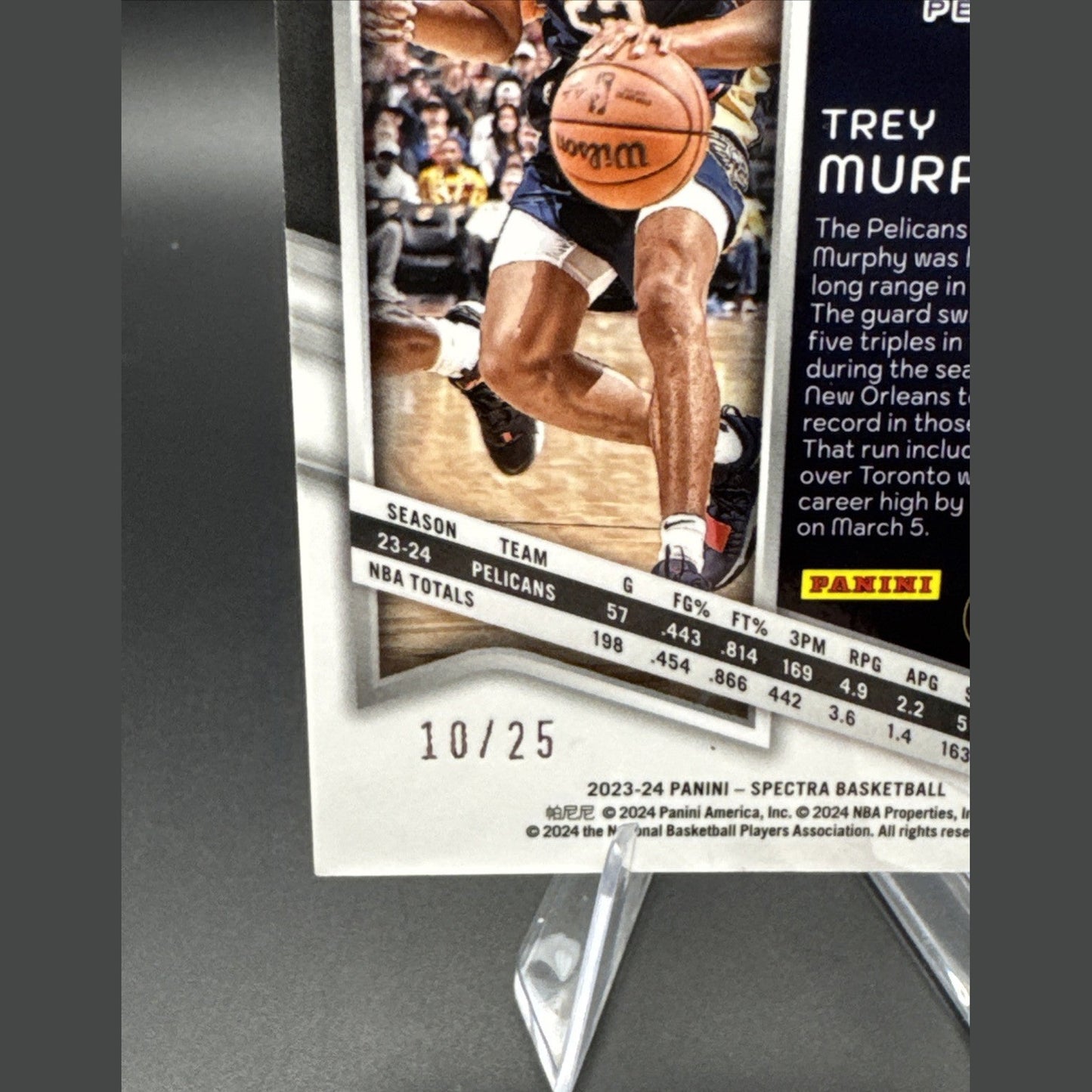 2023-24 Trey Murphy III Panini Spectra Prizm 10/25 #35 Pelicans SP