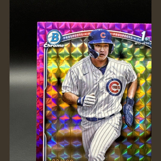 2025 Bowman Chrome #BCP-226 Brett Bateman 1st Fuchsia Geometric 102/299