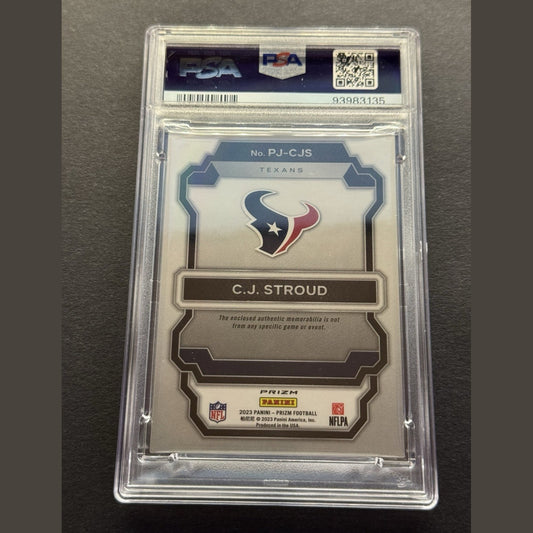 2023 Panini Prizm CJ Stroud #PJCJS Premier Jerseys RC PSA 10
