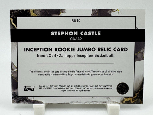 2024-25 Topps Inception - Rookie Jumbo Relics Stephon Castle #RJR-SC (MEM, RC)
