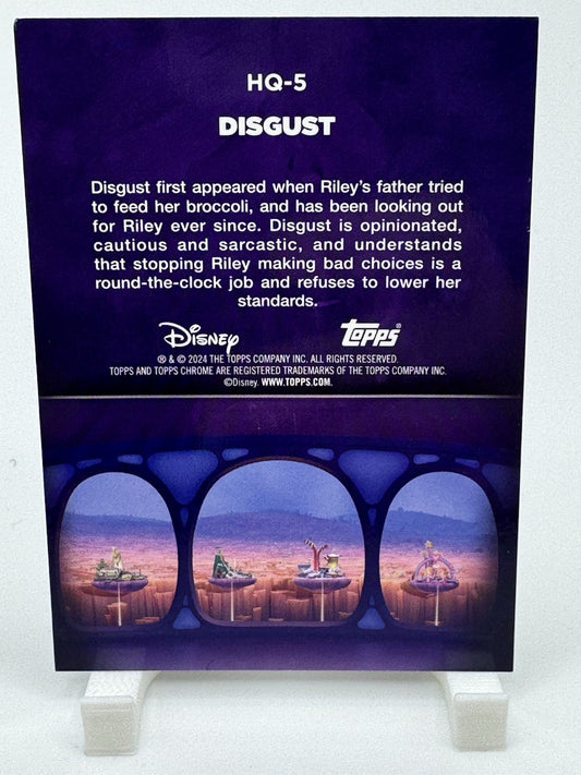 2024 Topps Chrome Disney Headquarter Refractor SP Inside Out Disgust Pixar