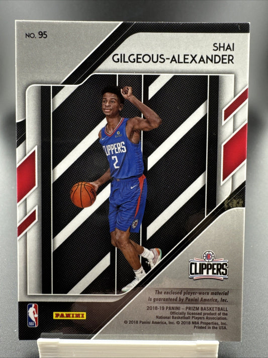 2018-19 Panini Prizm - Sensational Swatches Shai Gilgeous-Alexander #95 (MEM,...
