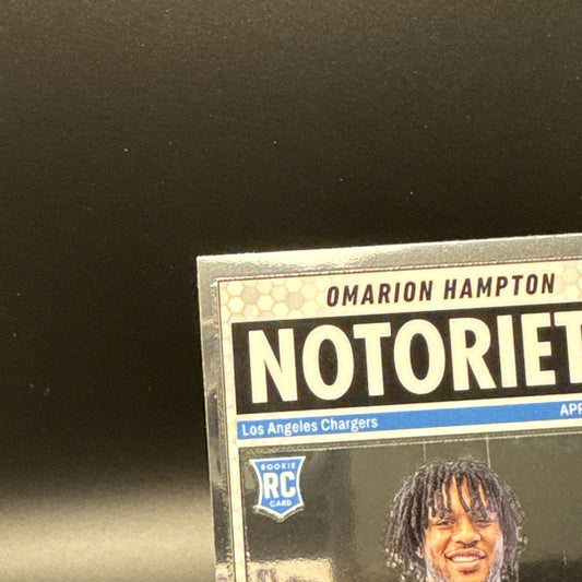 2025 Omarion Hampton RC Panini Mosaic Notoriety Insert Rookie Card-#20 Chargers