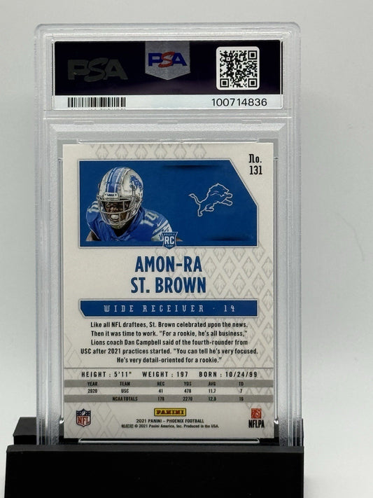 2021 Panini Phoenix CELESTIAL #131 Amon-Ra St. Brown RC SSP DETROIT LIONS PSA 10