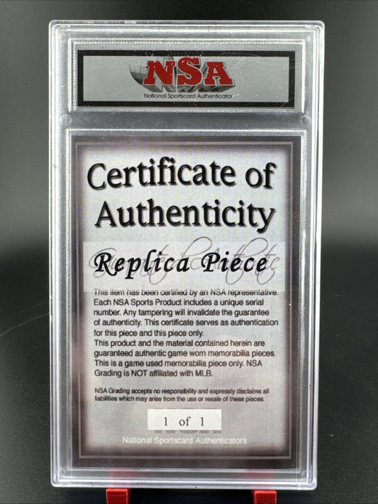 Babe Ruth Mickey Mantle Lou Gehrig 1/1 TRIPLE JERSEY CARD AUTHENTIC NSA CUT!l