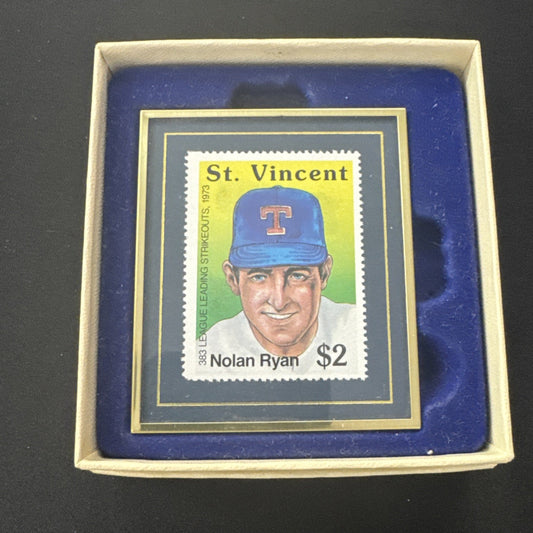 1991 Hanford Heirlooms Nolan Ryan St. Vincent $2 Stamp