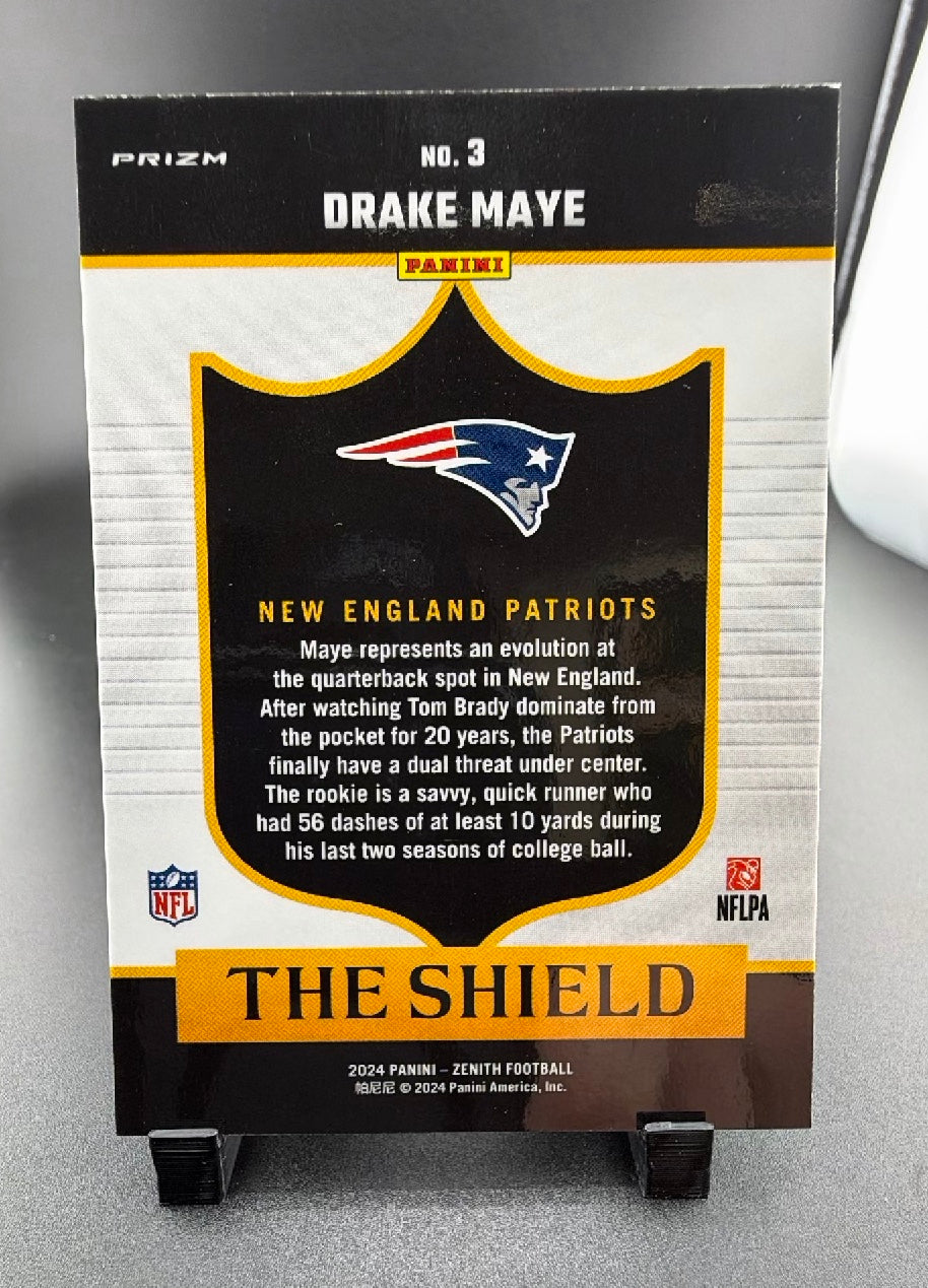 2024 Panini Zenith Football Drake Maye #3 Prizm RC